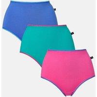 British Boxers Women's Pack of Three "Amusements" Cotton Full Briefs | Size: 16
