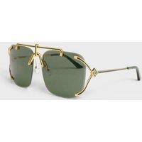 Casablanca Women's Stainless Steel Aviator Yellow Gold Green