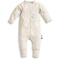 ergoPouch 100% GOTS Layers Long Sleeve Babygrow - 1 TOG Oatmeal in Beige | Size: 3-6 m