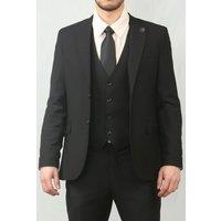 Infinity Leather Men's 3 Piece Formal Classic Prom Suit Workwear in Black | Size: 36R