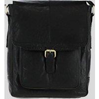 Ashwood Leather Men's Medium Vintage Wash Leather Travel Bag in Black