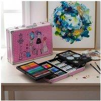 Living and Home All-in-One Portable Art Supplies Kit with Aluminum Case