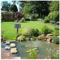Living and Home Portable Solar Aerator with Dual Air Stones in Black