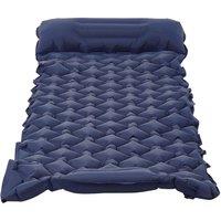 Living and Home Ultralight Camping Sleeping Pad with Pump in Blue