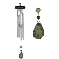 Woodstock Chimes Chakra Wind Chime Aventurine in Silver