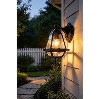 Living and Home Outdoor Wall Lamp in Black