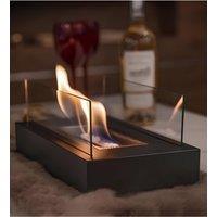 Groundlevel Tabletop Stainless Steel & Glass Fireplace / Firepit in Black