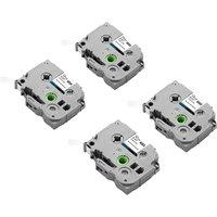 VEVOR Durable Label Maker Tape 0.47 In Black on White 4 Pack in Grey