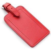 PRIMEHIDE Leather Luggage Tag - Two-Tone Colour in Red