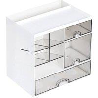 SPETLEK Cosmetic Organizer Desktop Makeup Storage Box Drawers in White | Size: 1000mm