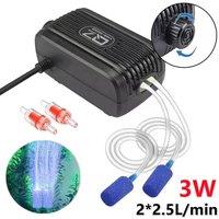 SPETLEK Silent Aquarium Air Pump Double Oxygen Outlet in Black | Size: 110 cm