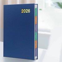 SPETLEK Diary A5 Page a Day to View Full Year Planner Hardback Blue | Size: 0.6m2