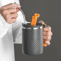 SPETLEK 450ml Coffe Mug 304 Stainless Steel Dark Gray in Dark Grey | Size: 0.6m2