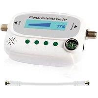 SPETLEK Digital Satellite Signal Finder Strength Meter LED Display Buzzer in White | Size: 10000mm x 520mm