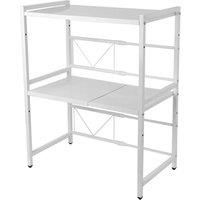 SPETLEK 3 Tier Expandable Microwave Rack Stand white | Size: 0.6m2