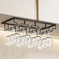 SPETLEK Wine Glass Holder Wine Glasses Storage 40X22.5CM in Black | Size: Large