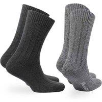 Norfolk Socks Crew Length Bamboo & Cotton Classic Ribbed Socks - Amsterdam in Charcoal | Size: 9-12