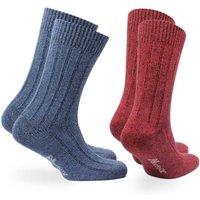 Norfolk Socks Crew Length Bamboo & Cotton Classic Ribbed Socks - Amsterdam in Navy | Size: 9-12