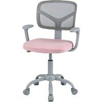 Costway Kids Desk Chair Mesh Study Chair w/Armrests Swivel Task Student Chair in Pink