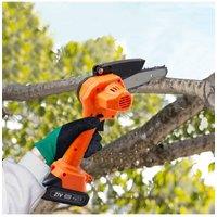 Living and Home 2-in-1 Cordless Pole Saw & Handheld Chainsaw in Orange