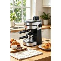 ExtraStar 5-Bar Espresso Coffee Machine with Milk Frother for Home in Black