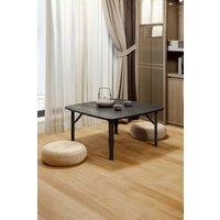 Living and Home Japanese Square Wooden Folding Table for Sitting Tea Room in Black