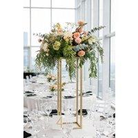 Living and Home Gold Flower Vase Stand for Home Party Wedding Decorations