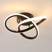 Pheashine Modern LED Ceiling Light 30W Warm White 3000K Black 30cm