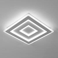COMELY Modern Square LED Ceiling Light, 52W, White, 40cm, 6500K in White