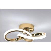 Pheashine Gold LED Ceiling Light, 22W 6500K Cool White, 25cm Modern Flush Mount