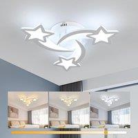 Pheashine LED Ceiling Light, 28W 3-Color Dimmable, 3000/4500/6500K, White, 51cm in White