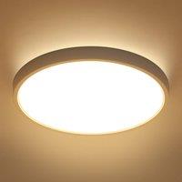 Pheashine White Ultra-Thin Round LED Ceiling Light, 36W 3000K Warm White, 40cm