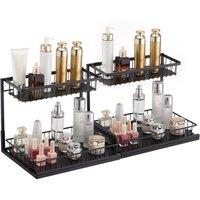 VEVOR Practical 2 Tier Pull Out Cabinet Organizer 10.7W x 14.2D in Black