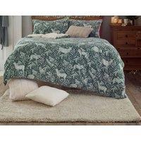 Deyongs Woodland Folk Printed Soft & Breathable Cotton Rich Duvet Cover Set in Dark Green | Size: Single