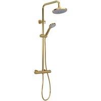 Balterley Pride Round Shower Kit with Fixed Head & Handset - Brushed Brass in Metallics