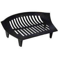 Home Discount Fire Vida Cast Iron Fire Grate Indoor Outdoor Storage 120 x 380 x 260 mm in Black