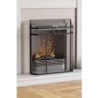Home Discount Fire Vida Octon Fire Guard 28 Inch Fireplace Shield Protector in Black