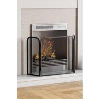 Home Discount Fire Vida Roxby 3 Panel Fire Guard Fireplace Shield Protector in Black