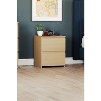 Home Discount Vida Designs Denver 2 Drawer Bedside Table Chest Bedroom Furniture in Brown