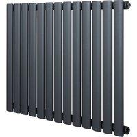 Monstershop Oval Single Column Radiator - 600 x 780mm - Anthracite Grey