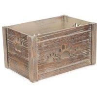 Red Hamper Dog Toy Storage Box in Brown