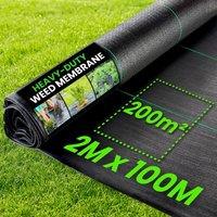 Green Thumbz Heavy Duty Weed Control Fabric - 2m x 100m in Black