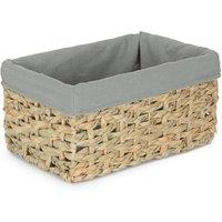 Red Hamper Thatch Grass Woven Storage Basket with Grey Cotton Lining | Size: XL