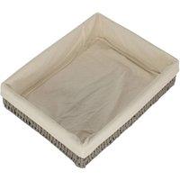 Red Hamper Straight Sided Cotton Linen Paper Rope Trays in Grey | Size: XL