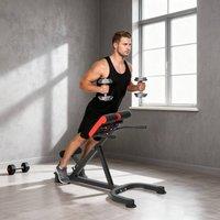 SPORTNOW Roman Chair, Heavy-Duty 5-Level Adjustable Bench for Home Gym, Red