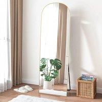 Gartistgo 162x52cm Full Length Mirror Floor Standing or Wall Mounted in Gold | Size: 162x52 cm