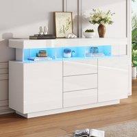 STILVORA Sideboard 140cm with LED White