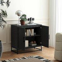 STILVORA Sideboard with Adjustable Shelf Black