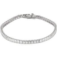 Spero London Women's Sterling Silver Square Rectangular Tennis Bracelet