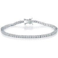 Spero London Women's Sterling Silver 2mm Fine Tennis Bracelet